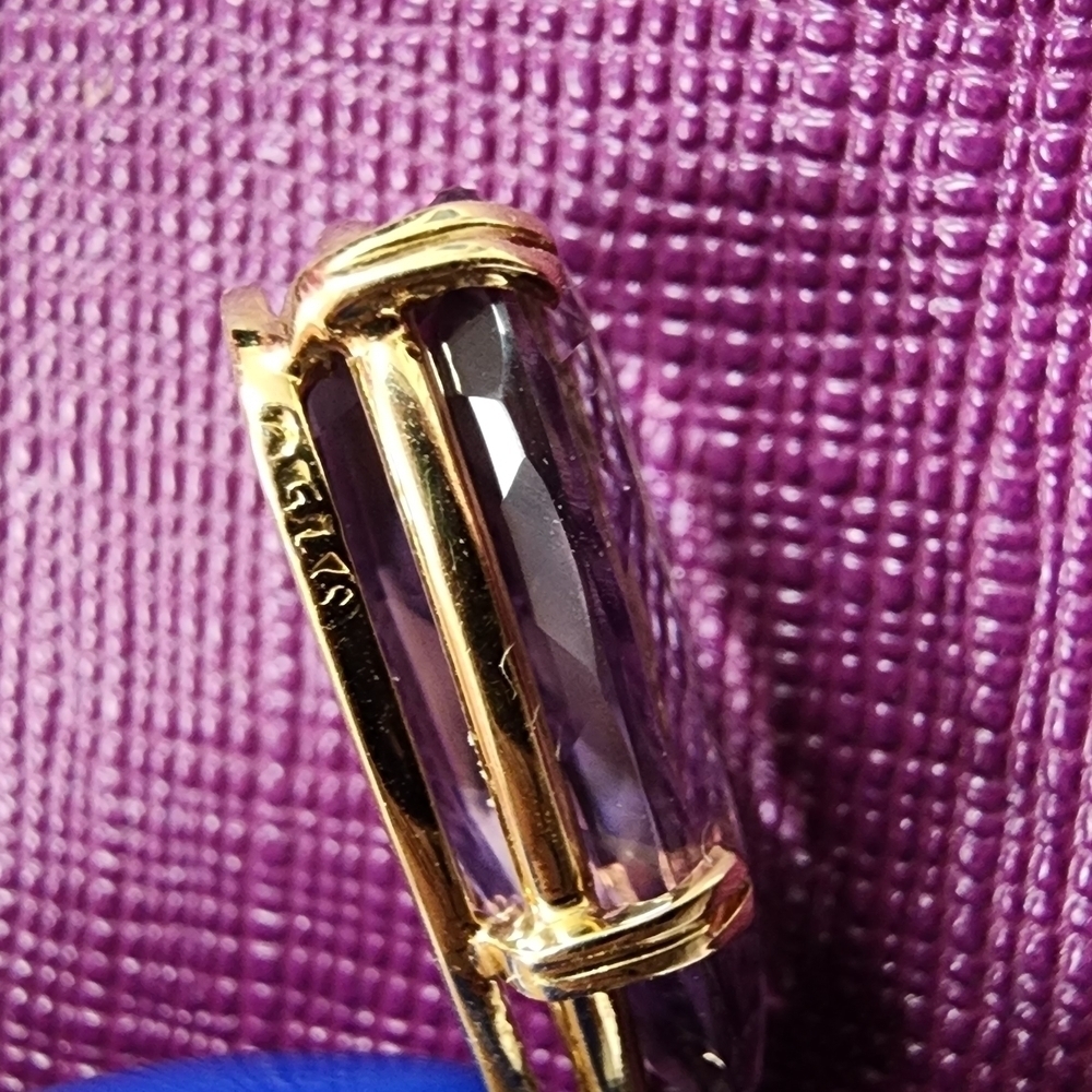 Elegant Purple Teardrop Pendant - Picture 11 of 12